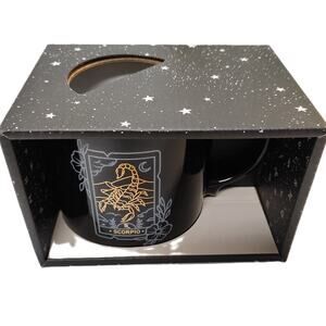 Black & Gold Aquarius Zodiac 18oz Mug New With Gift Box